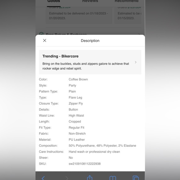 CROCODILE LEATHER PANTS - Picture 6 of 6